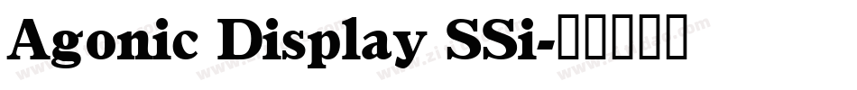 Agonic Display SSi字体转换